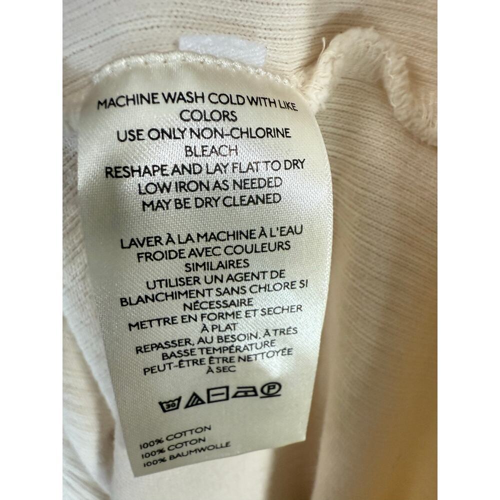 Anthropologie Pilcro Cream Duster Shacket Button Front Cotton Size L - Picture 9 of 11